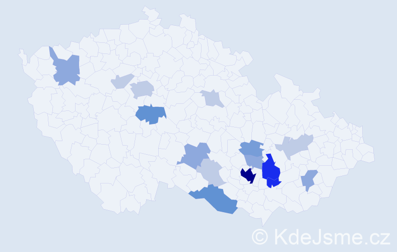 Příjmení: 'Reška', počet výskytů 48 v celé ČR