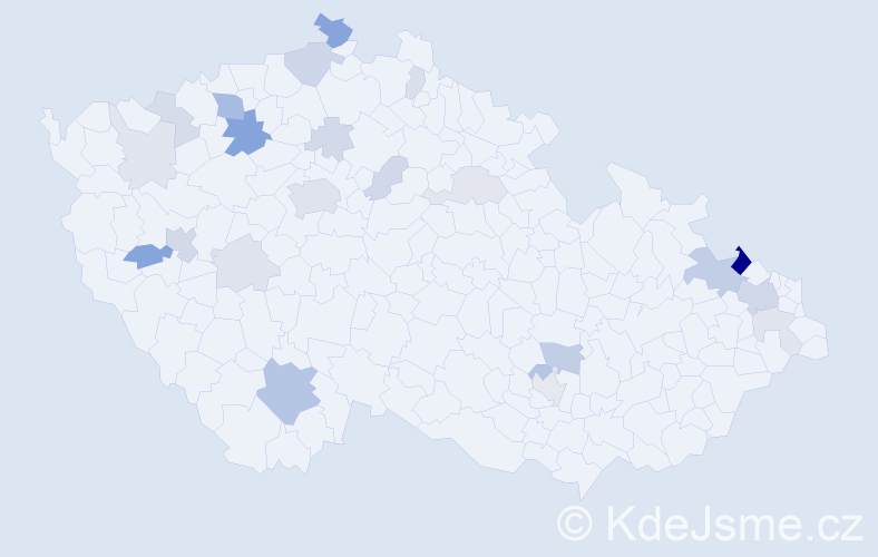 Příjmení: 'Rein', počet výskytů 61 v celé ČR