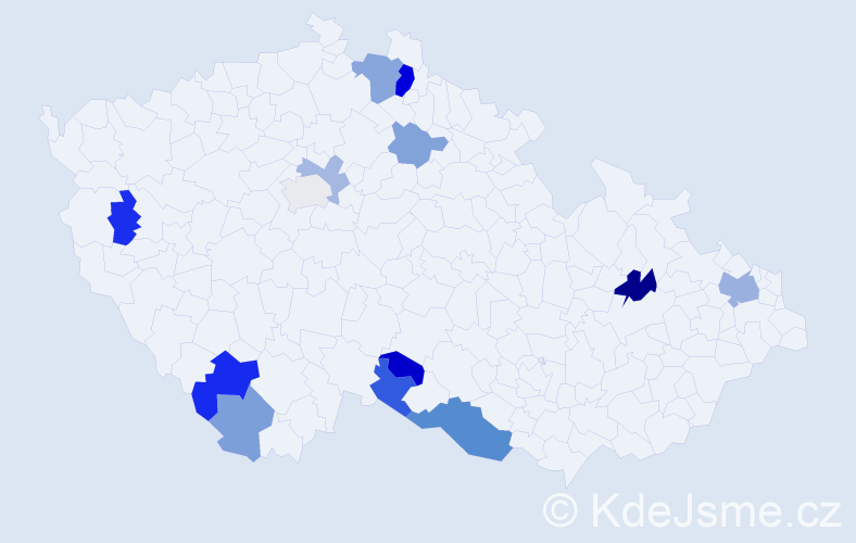 Příjmení: 'Drobňák', počet výskytů 23 v celé ČR