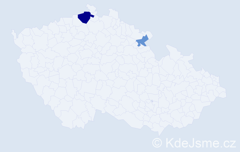 Příjmení: 'Mai Trung', počet výskytů 4 v celé ČR