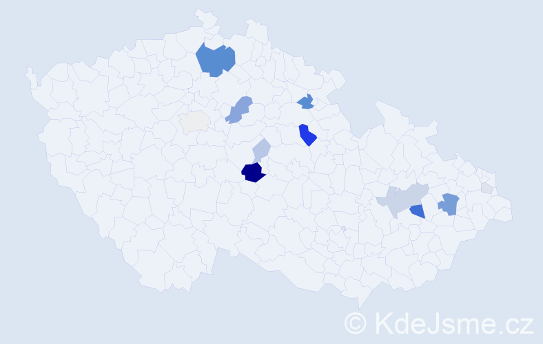 Příjmení: 'Rutterová', počet výskytů 43 v celé ČR