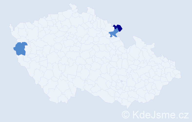 Příjmení: 'Lembejová', počet výskytů 11 v celé ČR