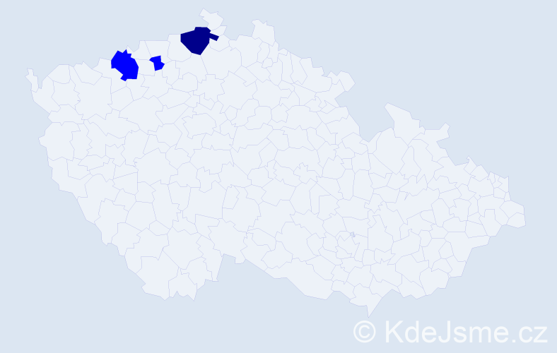 Příjmení: 'Kozibrádek', počet výskytů 4 v celé ČR