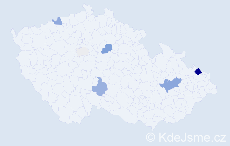 Příjmení: 'Nicklová', počet výskytů 12 v celé ČR