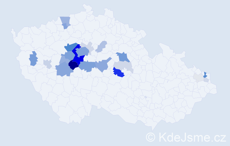 Příjmení: 'Korynta', počet výskytů 98 v celé ČR