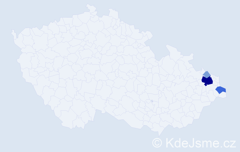 Příjmení: 'Szymiczek', počet výskytů 13 v celé ČR