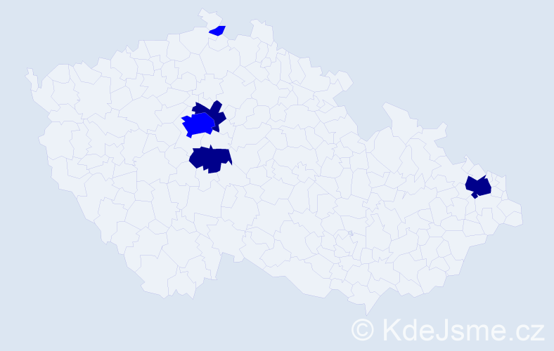Příjmení: 'Mláková', počet výskytů 8 v celé ČR