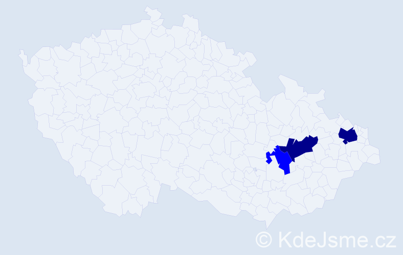Příjmení: 'Lulovičová', počet výskytů 5 v celé ČR