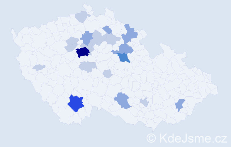 Příjmení: 'Hain', počet výskytů 49 v celé ČR