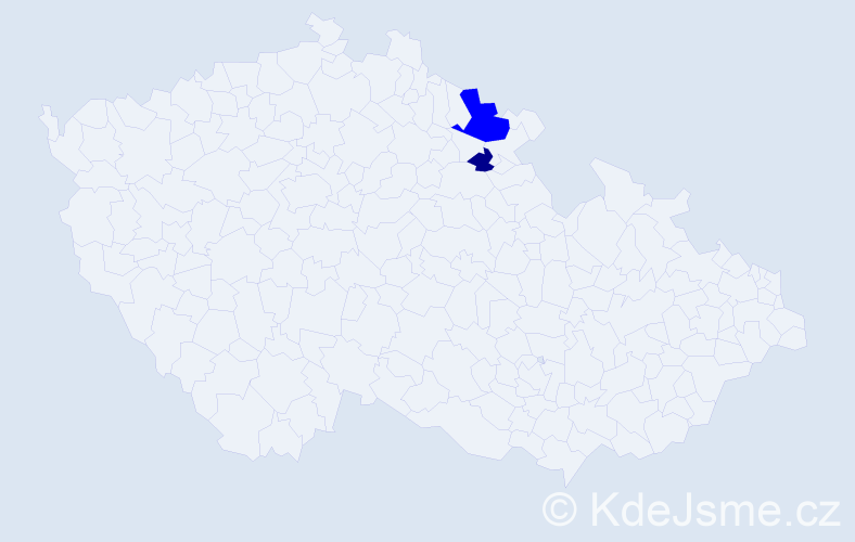 Příjmení: 'Pundrová', počet výskytů 3 v celé ČR