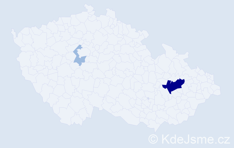Příjmení: 'Barrow', počet výskytů 5 v celé ČR