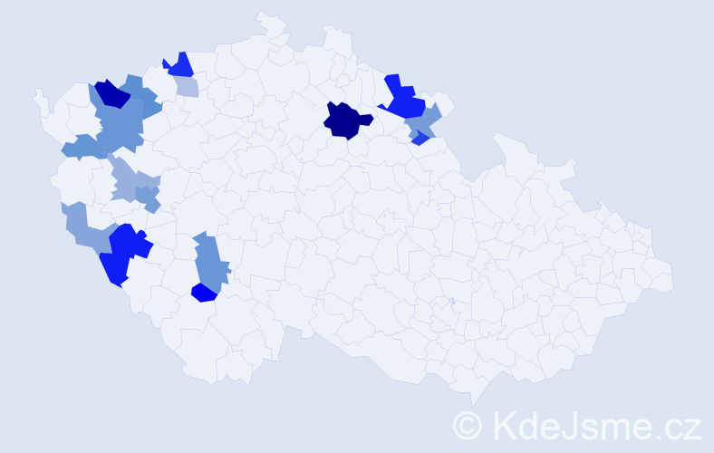 Příjmení: 'Kleistnerová', počet výskytů 39 v celé ČR