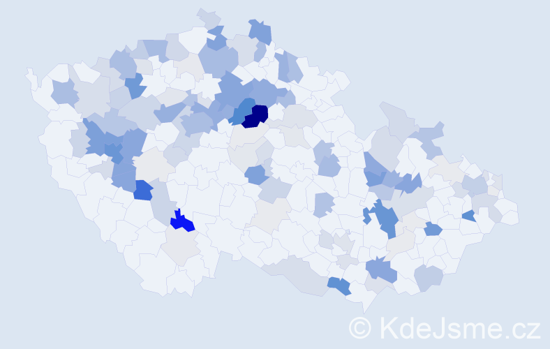 Příjmení: 'Sobota', počet výskytů 494 v celé ČR