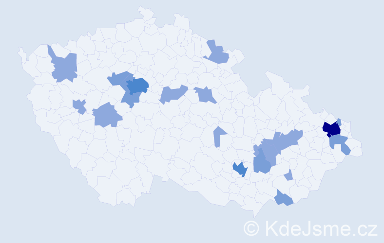 Příjmení: 'Babjak', počet výskytů 35 v celé ČR