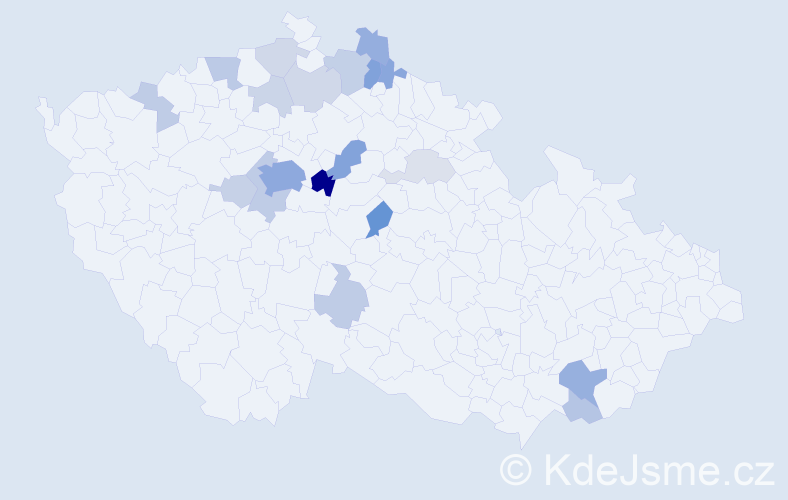 Příjmení: 'Šercl', počet výskytů 59 v celé ČR