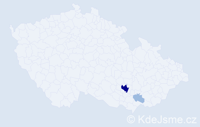 Příjmení: 'Anastasiadou', počet výskytů 5 v celé ČR