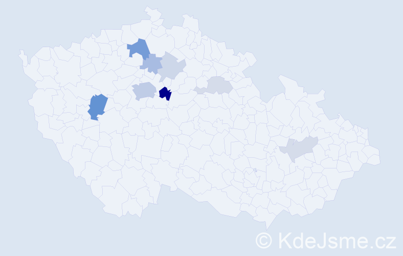 Příjmení: 'Ardelan', počet výskytů 24 v celé ČR