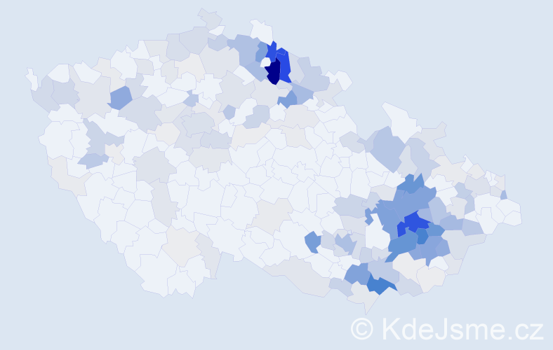 Příjmení: 'Nesvadba', počet výskytů 717 v celé ČR