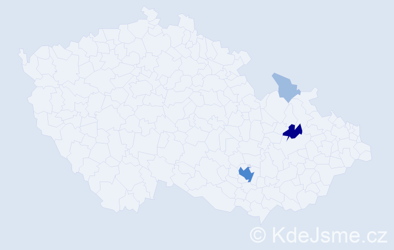 Příjmení: 'Kralčáková', počet výskytů 7 v celé ČR
