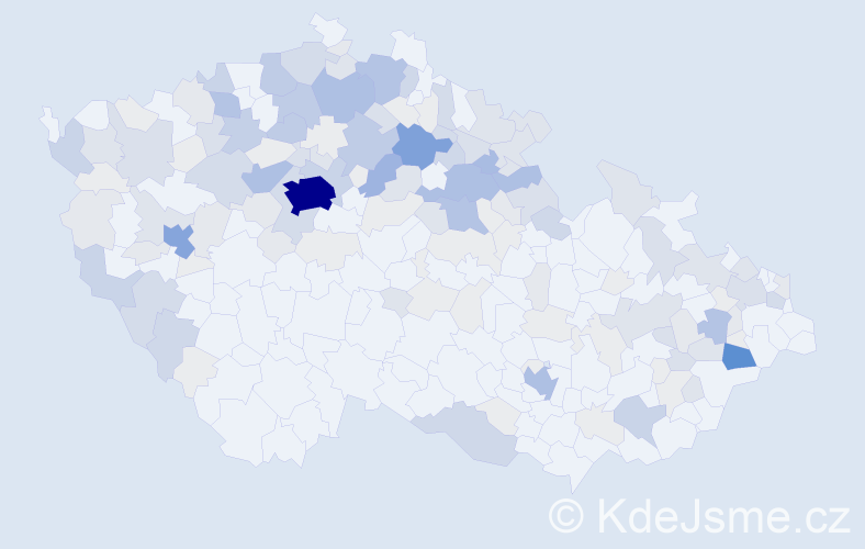 Příjmení: 'Ulrychová', počet výskytů 591 v celé ČR