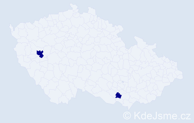 Příjmení: 'Durdiev', počet výskytů 2 v celé ČR