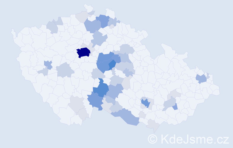 Příjmení: 'Tomíšková', počet výskytů 172 v celé ČR