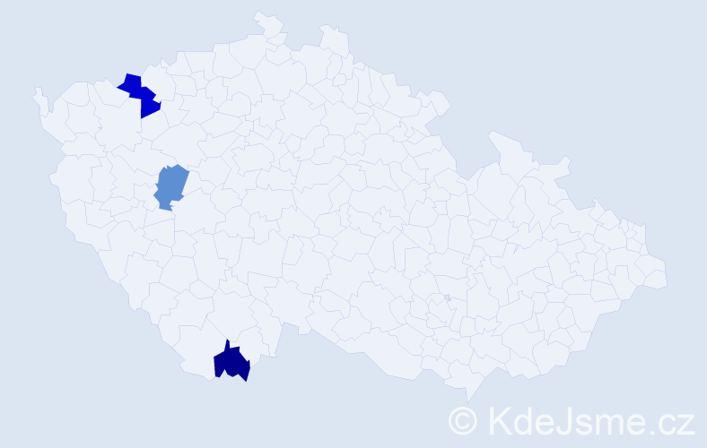 Příjmení: 'Beidaková', počet výskytů 4 v celé ČR
