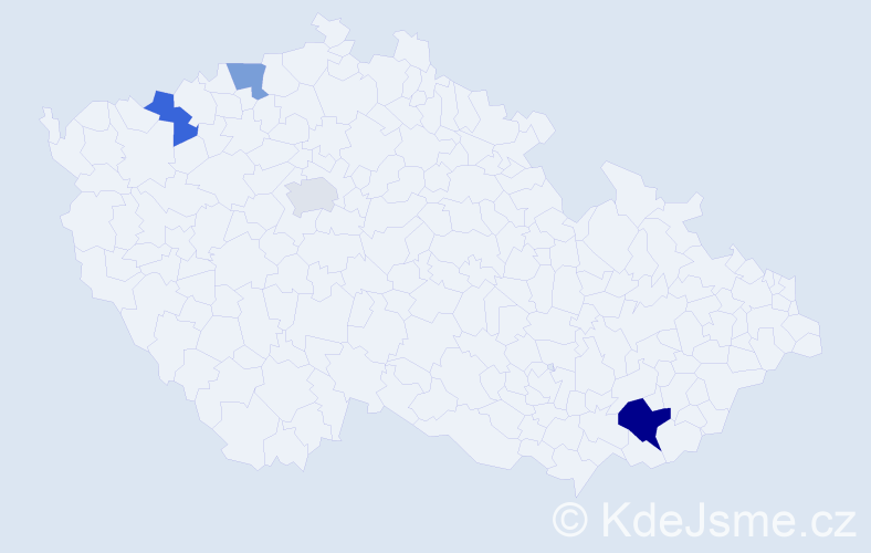 Příjmení: 'Prostináková', počet výskytů 18 v celé ČR