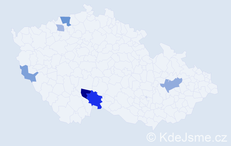 Příjmení: 'Sand', počet výskytů 12 v celé ČR