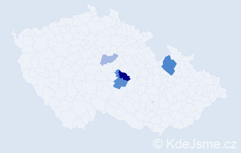 Příjmení: 'Mazůrka', počet výskytů 8 v celé ČR