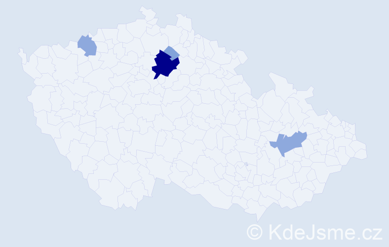 Příjmení: 'Kodrik', počet výskytů 12 v celé ČR