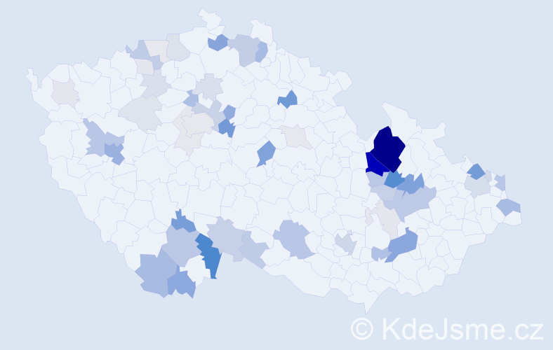 Příjmení: 'Körner', počet výskytů 189 v celé ČR