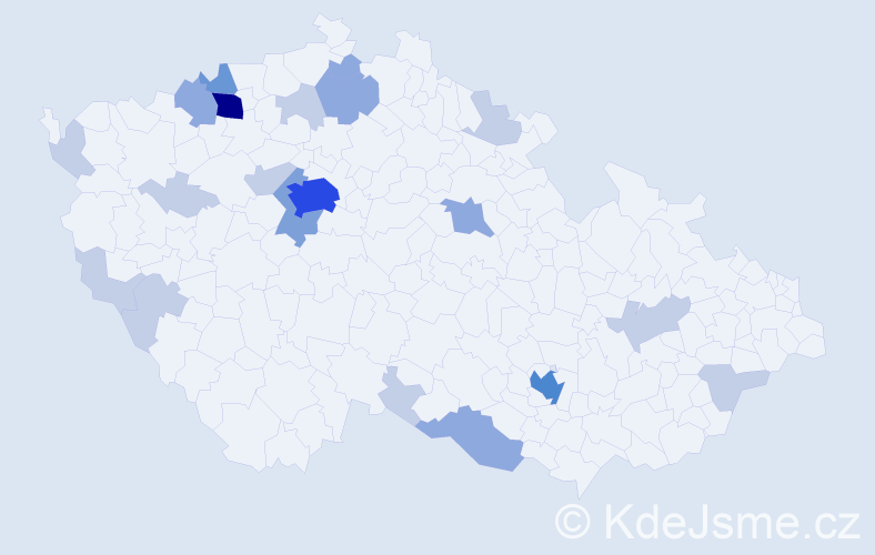 Příjmení: 'Ilavská', počet výskytů 50 v celé ČR