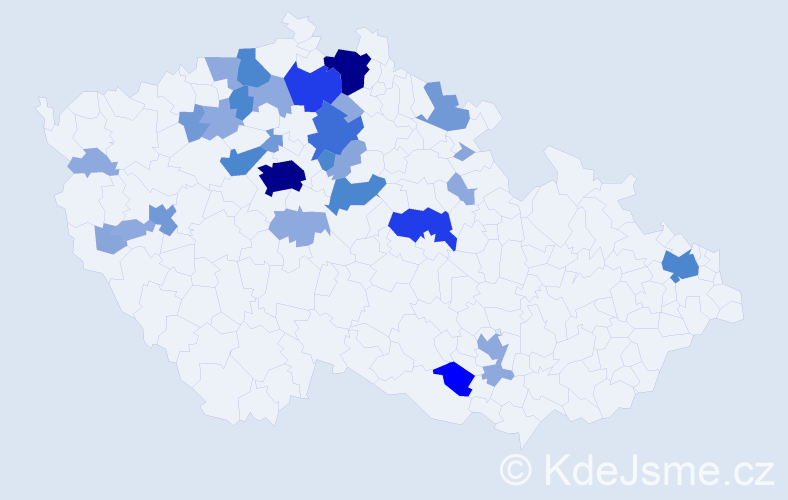 Příjmení: 'Svatušková', počet výskytů 94 v celé ČR