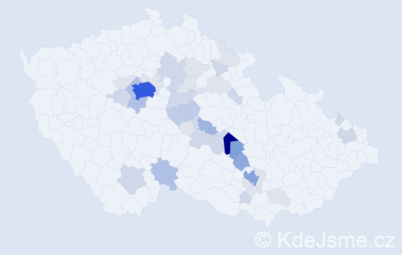 Příjmení: 'Polnická', počet výskytů 122 v celé ČR
