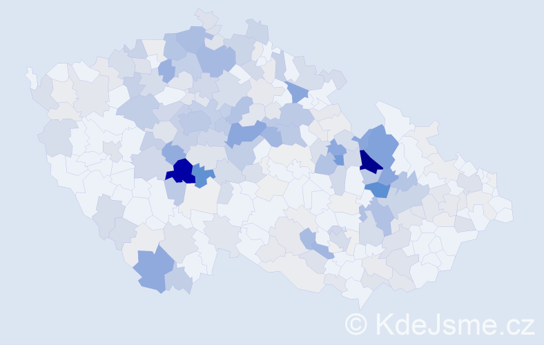 Příjmení: 'Doubravová', počet výskytů 1038 v celé ČR