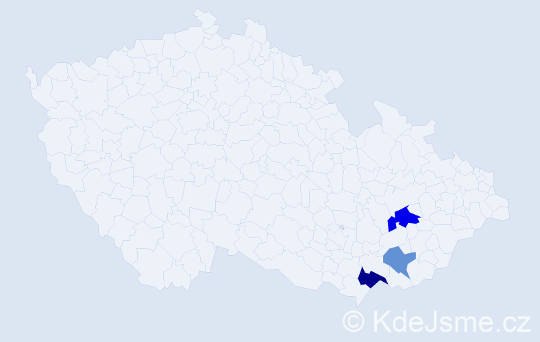 Příjmení: 'Chlapečka', počet výskytů 5 v celé ČR