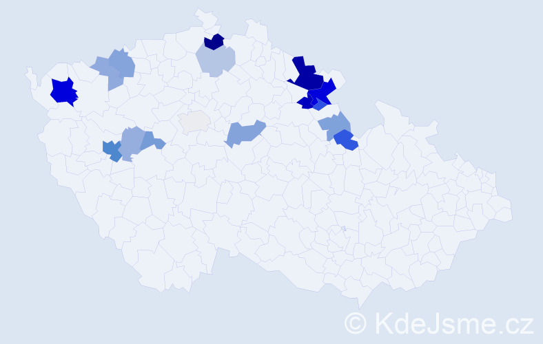 Příjmení: 'Faifer', počet výskytů 45 v celé ČR