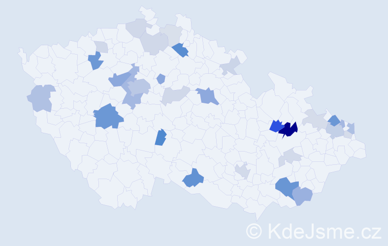 Příjmení: 'Bakošová', počet výskytů 81 v celé ČR
