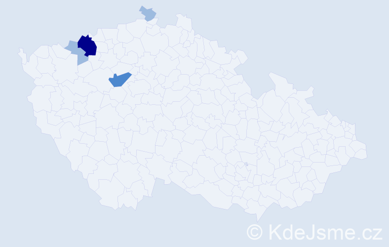 Příjmení: 'Křepková', počet výskytů 8 v celé ČR