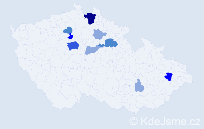 Příjmení: 'Samohrdová', počet výskytů 23 v celé ČR