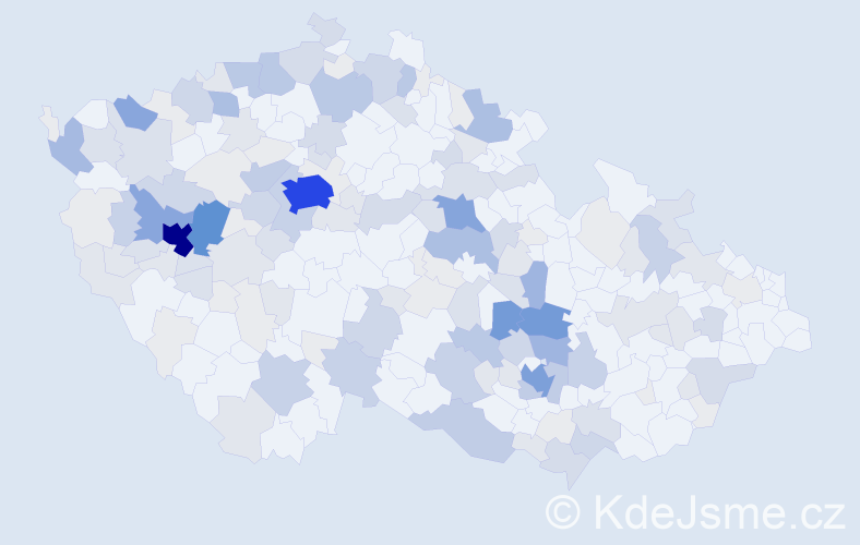 Příjmení: 'Loukota', počet výskytů 615 v celé ČR