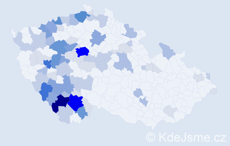 Příjmení: 'Reindlová', počet výskytů 249 v celé ČR