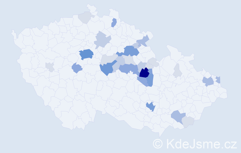 Příjmení: 'Melša', počet výskytů 105 v celé ČR