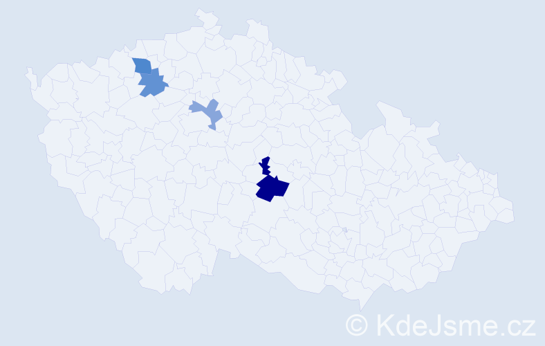 Příjmení: 'Hampejz', počet výskytů 7 v celé ČR