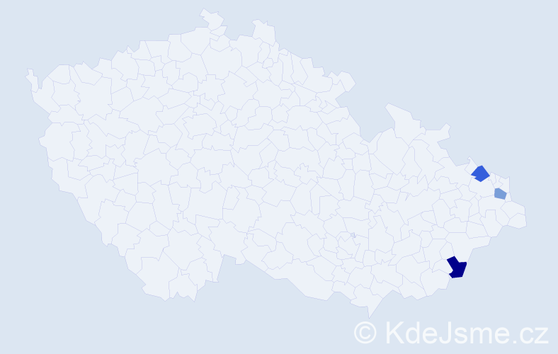 Příjmení: 'Balejková', počet výskytů 3 v celé ČR