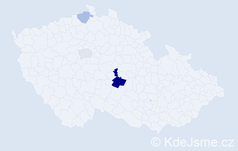 Příjmení: 'Holešáková', počet výskytů 8 v celé ČR