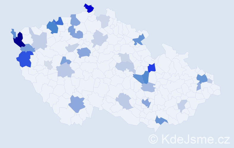 Příjmení: 'Dao', počet výskytů 94 v celé ČR