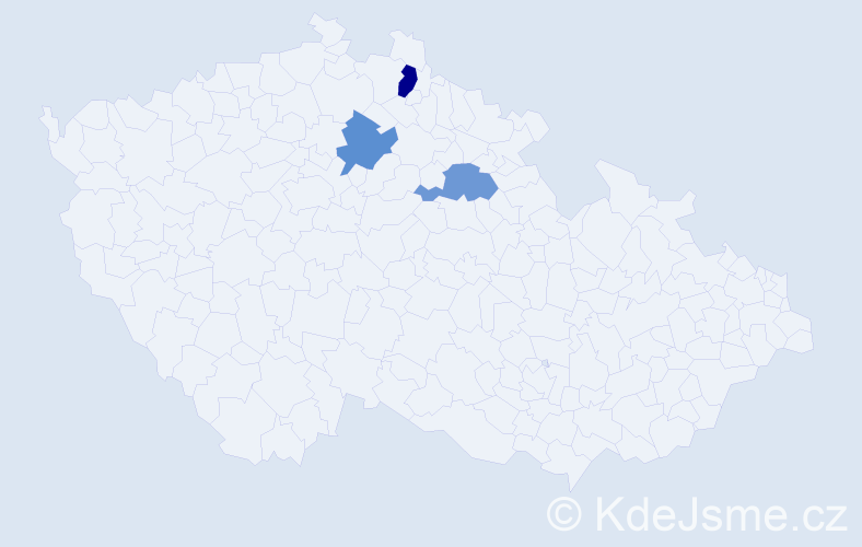Příjmení: 'Manák', počet výskytů 7 v celé ČR