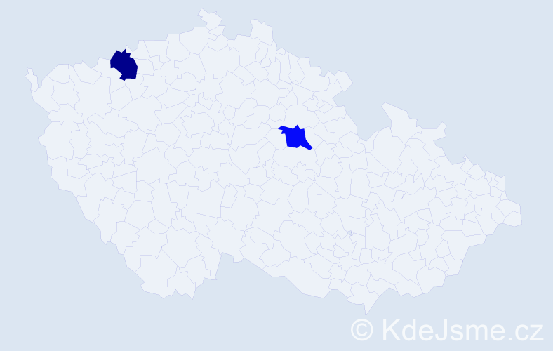 Příjmení: 'Biala', počet výskytů 2 v celé ČR